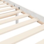 vidaXL Cadre de lit sans matelas blanc bois massif