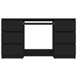 vidaXL Bureau noir 140x50x77 cm Bois d'ingénierie