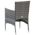 vidaXL Ensemble à manger de jardin et coussins 9 Pièces Poly rotin Gris