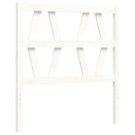 vidaXL Cadre de lit avec tête de lit blanc simple bois massif