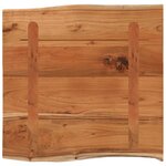 vidaXL Table d'appoint 40x40x2 5cm bois massif acacia bordure assortie