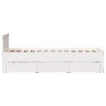 vidaXL Cadre de lit sans matelas avec tête de lit 90x190 cm pin massif
