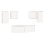 vidaXL Meubles TV 6 Pièces Blanc Bois massif de pin