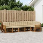 vidaXL Ensemble de canapés d'extérieur 6 Pièces Naturel et Beige