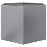 vidaXL Jardinière hexagone 69x60x45 cm acier galvanisé