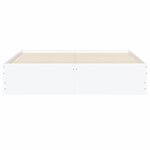 vidaXL Cadre de lit avec tiroirs blanc 140x200 cm bois d'ingénierie