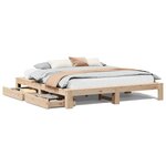 vidaXL Cadre de lit sans matelas 200x200 cm bois massif de pin