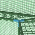 vidaXL Serre avec étagères Acier 227x223 cm