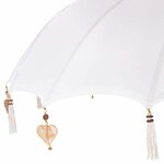 vidaXL Parasol balinais avec base 260 180-190 cm