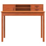 vidaXL Bureau avec tiroir Cire marron 110 x 50 x 93 cm Pin massif