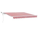 vidaXL Auvent Rétractable Rouge et Blanc 350 x 250 cm