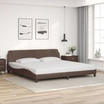 vidaXL Cadre de lit sans matelas marron 200x200 cm similicuir