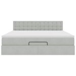 VidaXL Cadre de lit ottoman avec matelas gris clair 160x200 cm velours