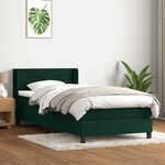 vidaXL Sommier à lattes de lit et matelas vert foncé 80x220 cm velours