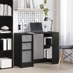 vidaXL Bureau Chêne noir Bois d'ingénierie 100 x 40 x 75 cm