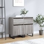 vidaXL Buffets 2 Pièces sonoma gris 40x35x70 cm bois d'ingénierie