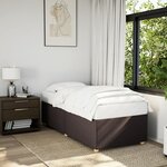 vidaXL Cadre de lit Marron foncé 90x200 cm Tissu