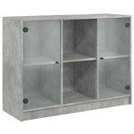 vidaXL Buffet gris béton 102x37x75 5 cm bois d'ingénierie