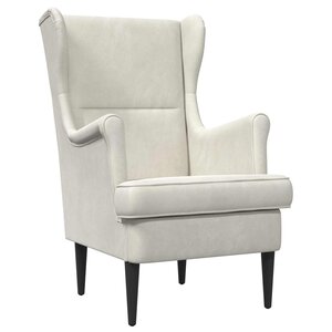 vidaXL Fauteuil Crème Velours