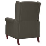 vidaXL Fauteuil inclinable Gris foncé Tissu microfibre