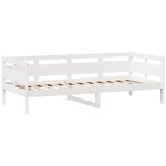 vidaXL Lit de jour et tiroirs sans matelas blanc 80x200 cm bois massif