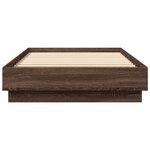 vidaXL Cadre de lit avec lumières LED chêne marron 100x200 cm