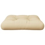 vidaXL Coussin de palette beige 60x61 5x10 cm tissu