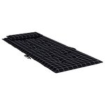 vidaXL Coussins de chaise à dossier haut lot de 4 carreaux noir