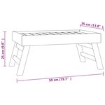 vidaXL Plateau pliable 55x35x25 cm Bois de teck massif