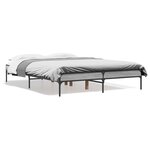 vidaXL Cadre de lit sans matelas sonoma gris 135x190 cm