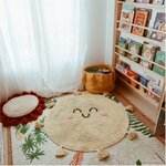 Tapis coton rond lavable Soleil Ø 100 cm