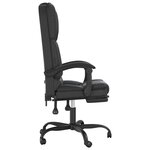 vidaXL Fauteuil de massage inclinable de bureau Noir Similicuir