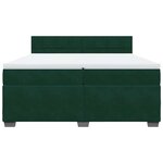vidaXL Sommier à lattes de lit et matelas Vert foncé 200x200cm Velours