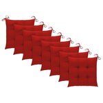vidaXL Chaises à manger d'extérieur et coussins lot de 8 Acacia massif