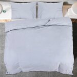 vidaXL Ensemble de housse de couette Gris 220x240 cm Coton