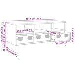 vidaXL Meuble TV blanc 101 5x39x43 5 cm acier laminé à froid