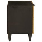 vidaXL Table de chevet Noir et or 40 x 33.5 x 46 cm