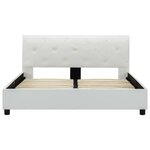 vidaXL Cadre de lit sans matelas blanc similicuir 120x200 cm