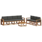 vidaXL Ensemble de canapés d'extérieur 8 Pièces Naturel et Anthracite