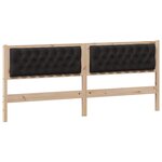 vidaXL Tête de lit Autre Marron et noir 200 cm Bois massif en pin