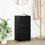 vidaXL Buffet chêne noir 37 5x35x76 cm bois d'ingénierie