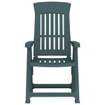 vidaXL Chaises inclinables de jardin lot de 2 vert PP