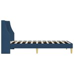 vidaXL Cadre de lit avec tête de lit Bleu 100 x 200 cm tissu