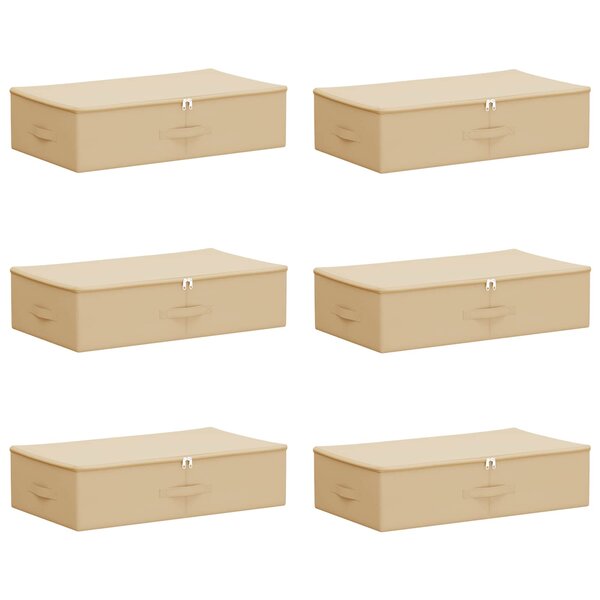 vidaXL Boîte de rangement 6 pc Tissu intissé 70 x 40 x 18 cm 50 4 L