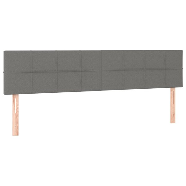 vidaXL Têtes de lit 2 Pièces Gris foncé 90x5x78/88 cm Tissu