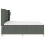 vidaXL Lit à ressorts avec matelas gris foncé 90x190 cm Gris foncé