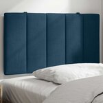 vidaXL Coussin de tête de lit Hanko bleu 90 cm velours