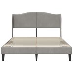 vidaXL Cadre de lit avec tête de lit Gris clair 120 x 200 cm Velours