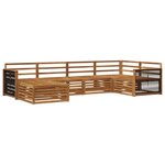 vidaXL Ensemble de canapés d'extérieur 6 pc Naturel