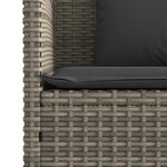 vidaXL Banc de jardin avec coussins gris résine tressée